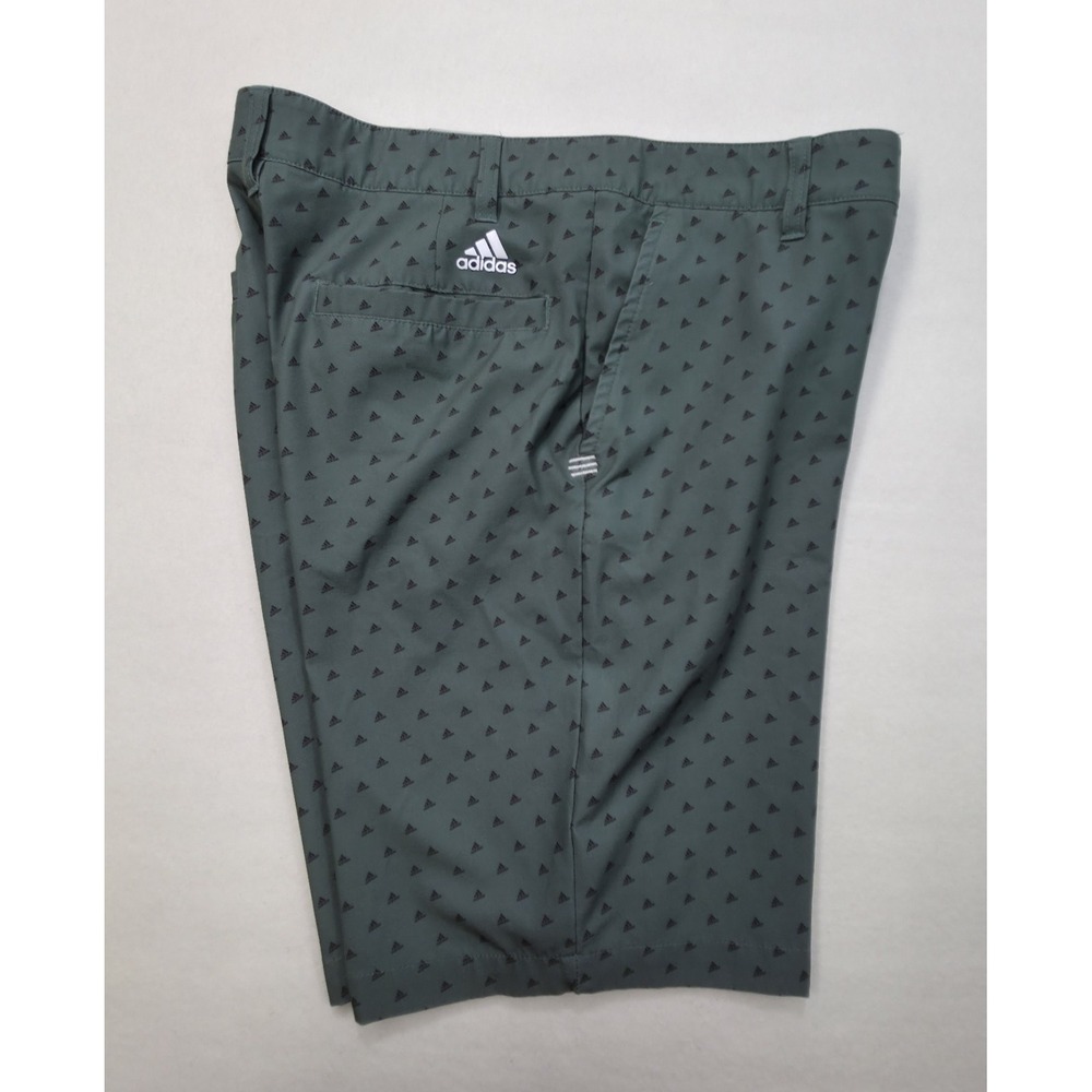 Adidas Golf Shorts Mens 30 Green Grip Waist Performance All Over Print‎ Chino